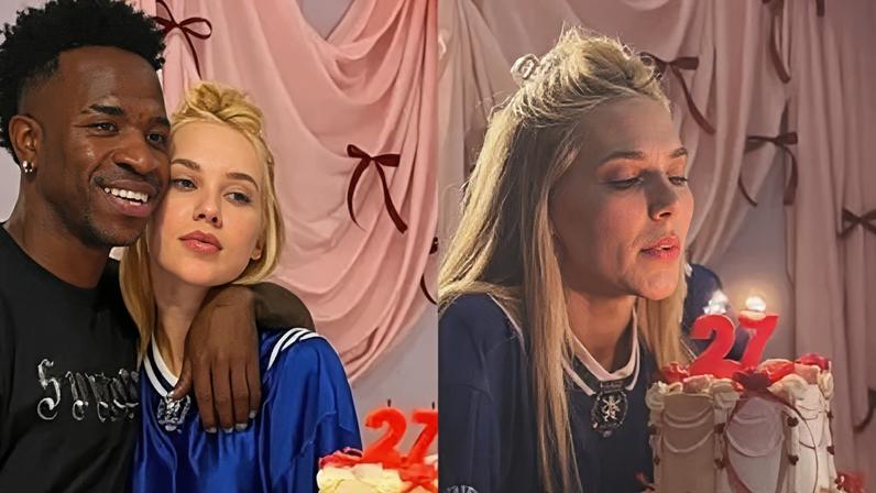 Virgínia ganha festa surpresa promovida por Vini Jr. e amigos na Espanha