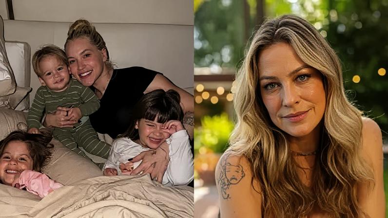 Virginia Fonseca posa com os filhos após declaração de Piovani