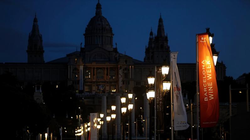 Barcelona Wine Week 2026 underway with the Montjuïc National Palace in the background