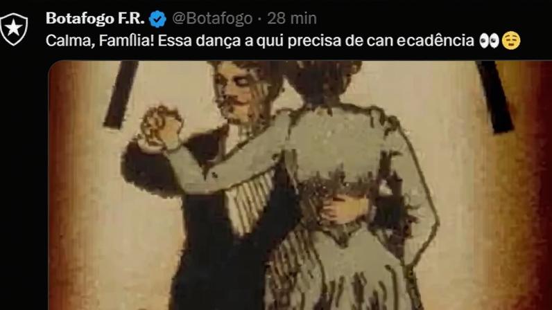 Botafogo provoca o Vasco depois de virada em São Januário — Foto: Reprodução