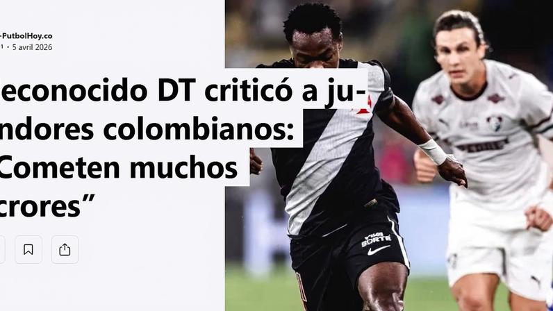 Declaração de Renato Gaúcho é destaque em jornais colombianos — Foto: Reprodução