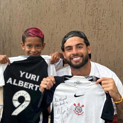 Yuri Alberto faz surpresa para menino de 7 anos viralizado em vídeo