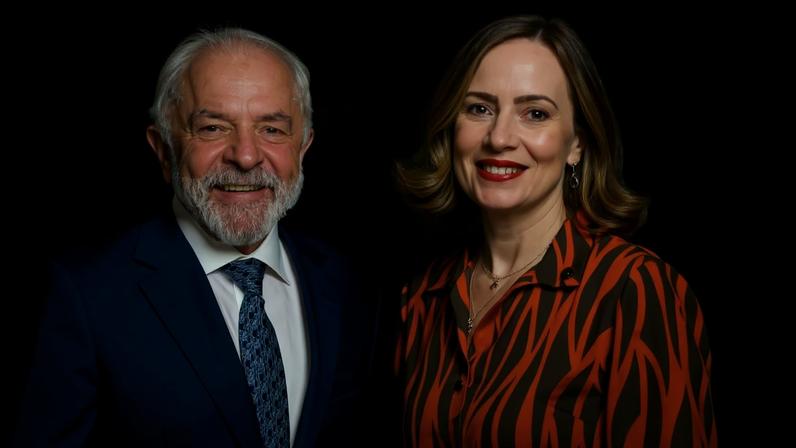 Lula e a nova presidente do INSS. — Foto: Ricardo Stuckert/ Presidência da República