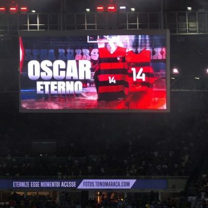 Flamengo e torcida homenageiam Oscar Schmidt antes de duelo com Bahia