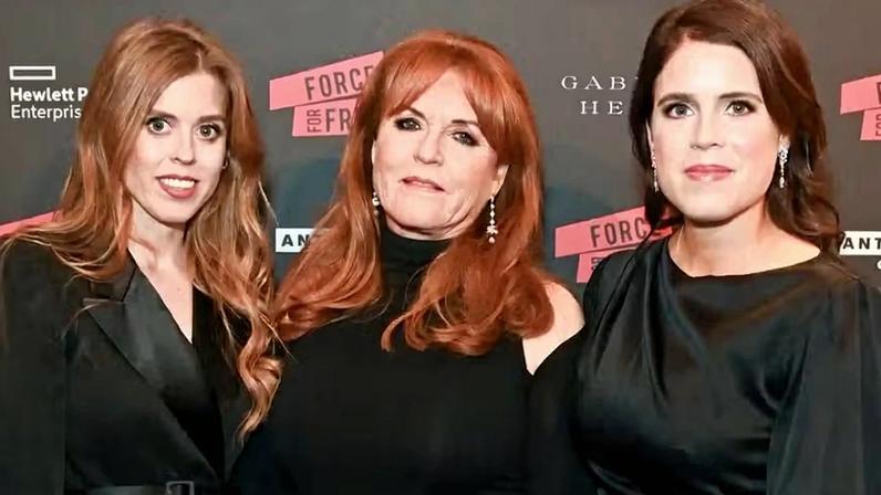 As princesas Beatrice, Sarah Ferguson e Eugenie — Foto: GettyImages