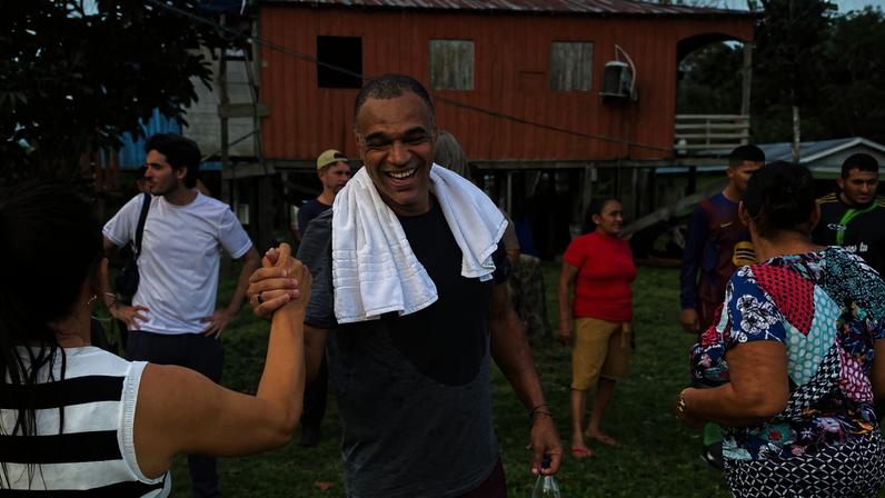 Denilson Show em Manaus. — Foto: Bruno Rodrigues / Globo Esporte-AM