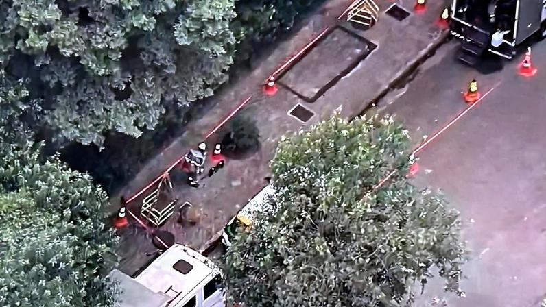 Obra da Sabesp causa apagão no Centro de SP — Foto: Reprodução TV Globo