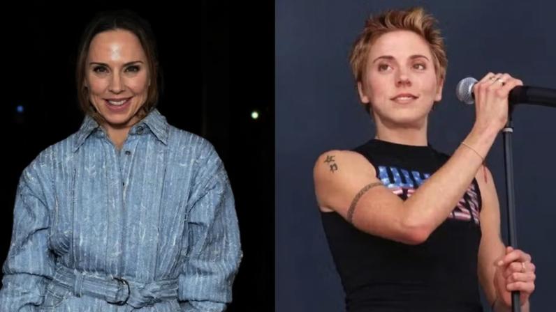 Melanie C em 2025; em 1999 — Foto: GettyImages