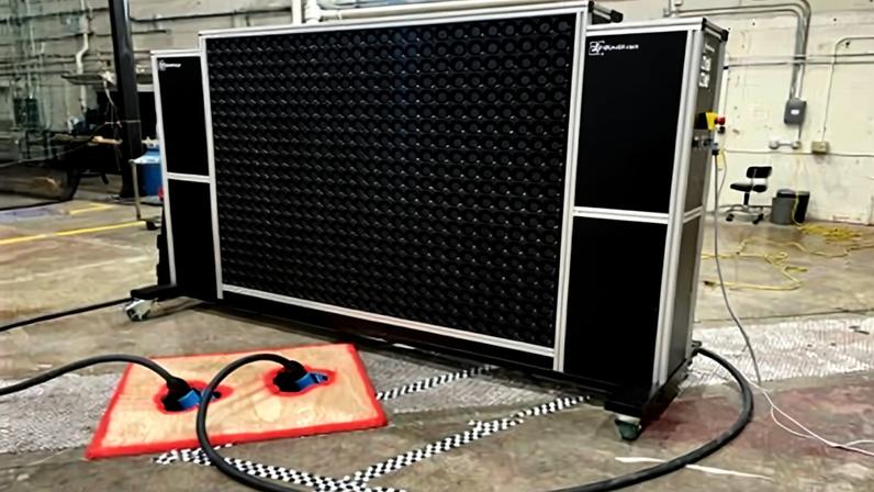 Windshaper fan array for dynamic low-speed and hovering flight research.