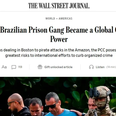 Jornal dos EUA aponta PCC como potência global do crime