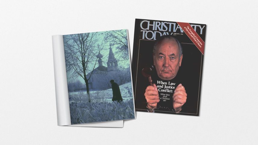 A magazine cover from the CT archives, and a photo from Russia in 1983.