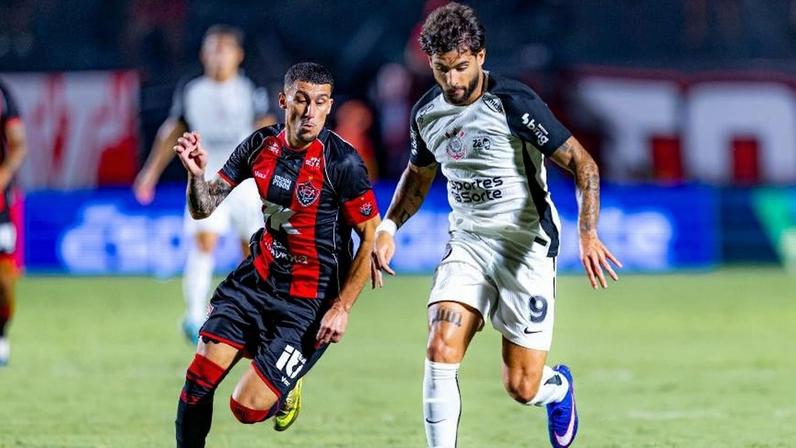 Yuri Alberto, do Corinthians, durante partida contra o Vitória, pelo Brasileirão