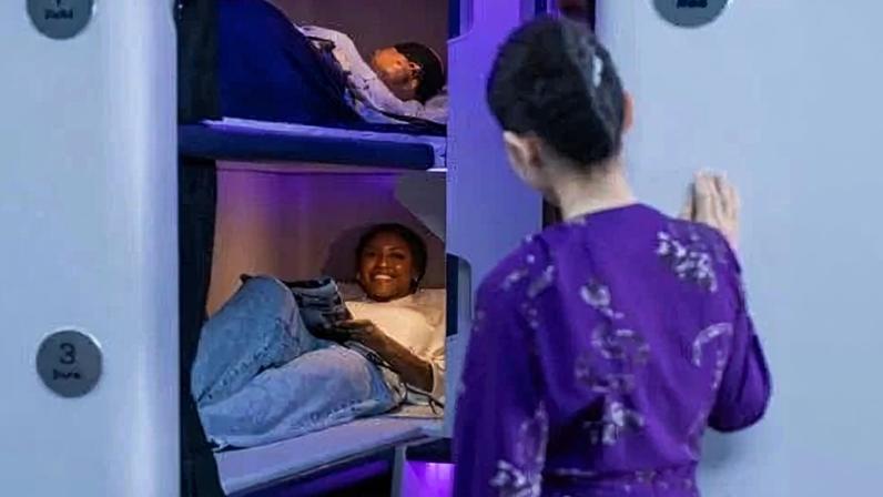 A companhia aérea neozelandesa Air New Zealand pretende oferecer beliches em voo longo para classes econômicas