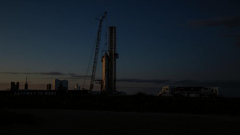 SpaceX’s launch site near Boca Chica, Texas, in 2024. The company could go public as soon as next month.