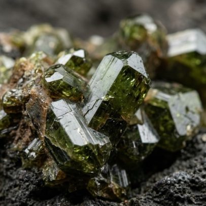 Silicato descoberto no Vesúvio em 1795 brilha com cristais vítreos únicos