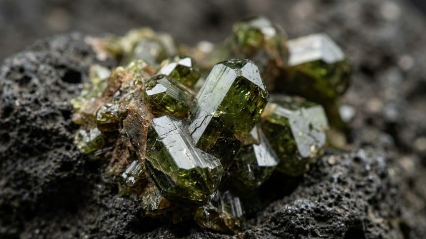 Silicato descoberto no Vesúvio em 1795 brilha com cristais vítreos únicos