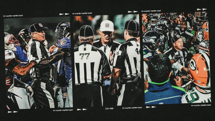 Stalled negotiations between the league and its officials could mean replacement refs to start the 2026 season. It can’t be worse than last time, right? Illustration: Demetrius Robinson / The Athletic; Photos: Jamie Squire, Patrick Smith / Getty Images, Steven Bisig / USA Today Sports via Reuters Connect
