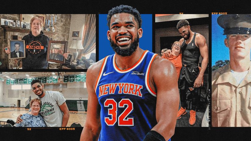 Mãe de Marine morto no Afeganistão é fã número um de Karl-Anthony Towns