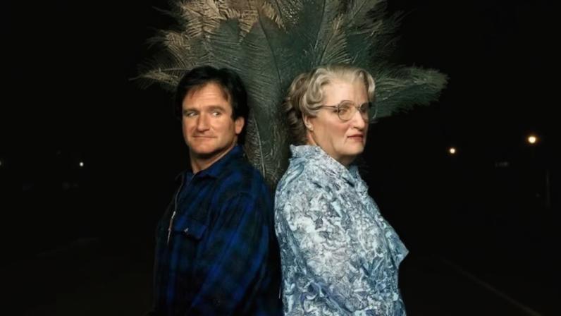 Robin Williams em 'Uma Babá Quase Perfeita' (1993) — Foto: Reprodução