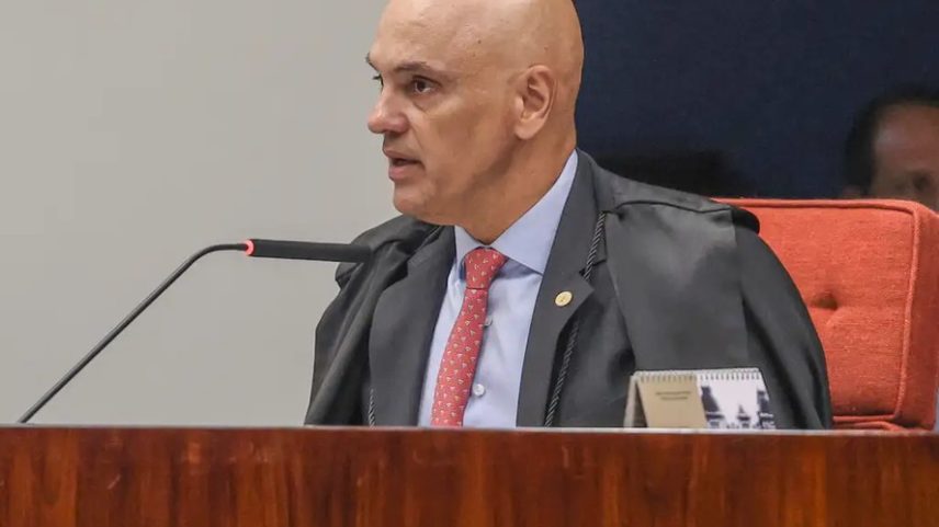Alexandre de Moraes, durante sessão no STF: ministro foi relator das ações sobre os atos de 8 de janeiro
