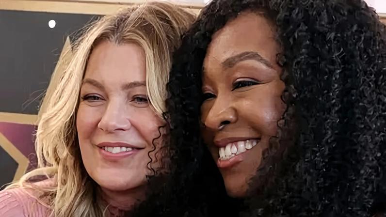 Shonda Rhimes e Ellen Pompeo, estrela de Grey's Anatomy