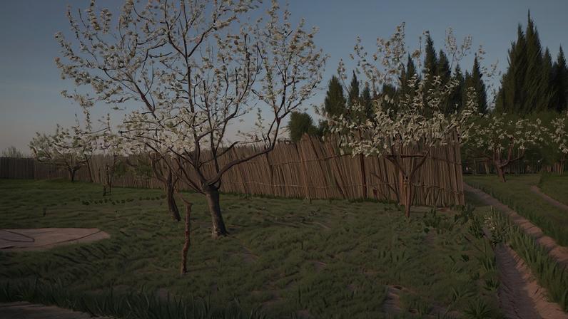 Vincent van Gogh, Orchard with Cypresses, 1888