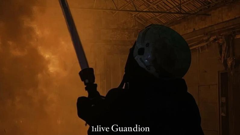 Ukrainian firefighters in Odesa after a Russian attack in a picture released by Ukraine’s emergency services