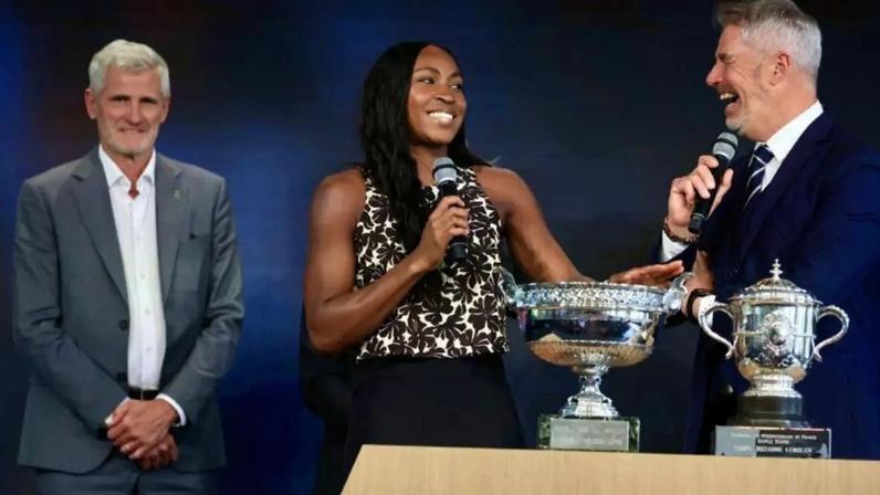 A americana Coco Gauff, campeã de Roland-Garros em 2025, falou sobre a emoção de voltar a jogar em Paris. Em 21 de maio de 2026.