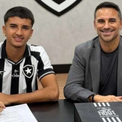 Filho de Rodrigo Caetano renova contrato com o Botafogo