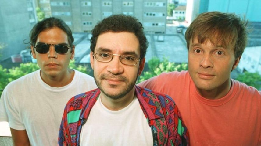 A banda Legião Urbana, com Dado Villa-Lobos, Renato Russo e Marcelo Bonfá