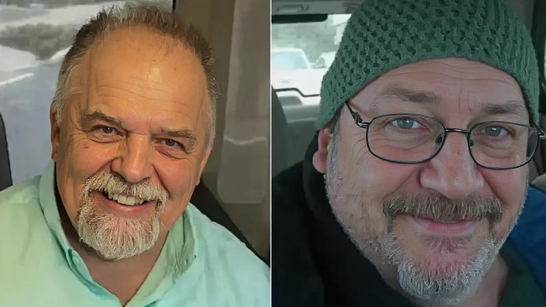 Barney Kurowicki (à esquerda) recebeu um rim com o vírus da raiva de James Martin
