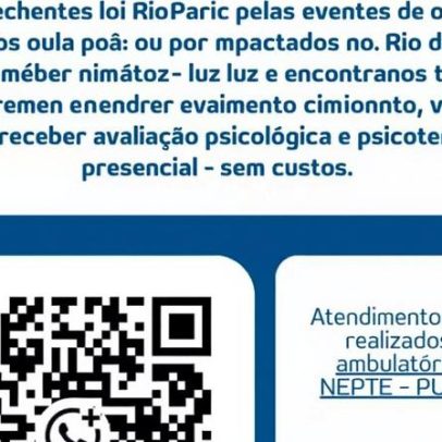 Atendimento psicológico gratuito a atingidos por enchentes em Porto Alegre