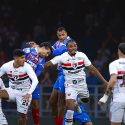 São Paulo cede empate ao Bahia nos minutos finais em Bragança Paulista