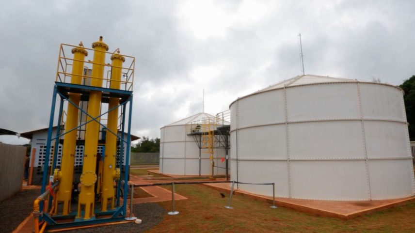 Itaipu Binacional inaugura planta de produção de biometano com o uso de mistura de esgoto, restos orgânicos de restaurantes e poda de grama. Veículos de Itaipu são abastecidos com biometano