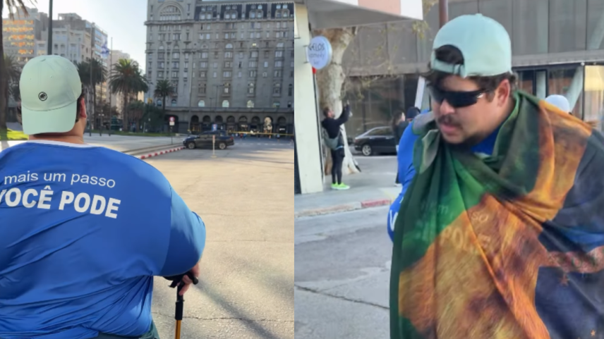 Júlio Mamute concluiu prova de 10 km no Uruguai após perder mais de 100 kg e emocionou seguidores com relato sobre superação