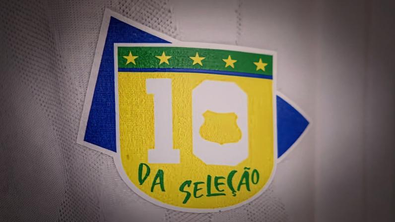 Santos faz homenagem a Neymar na camisa para o jogo com o San Lorenzo — Foto: Divulgação/Santos FC