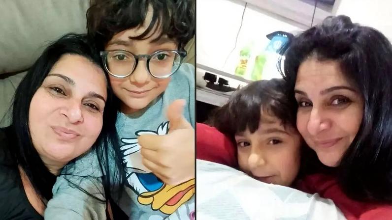 A mãe e cuidadora Kelly Cristina Oliveira dos Santos com seu filho, Noah, de 8 anos | Fotos: Divulgação/Arquivo pessoal