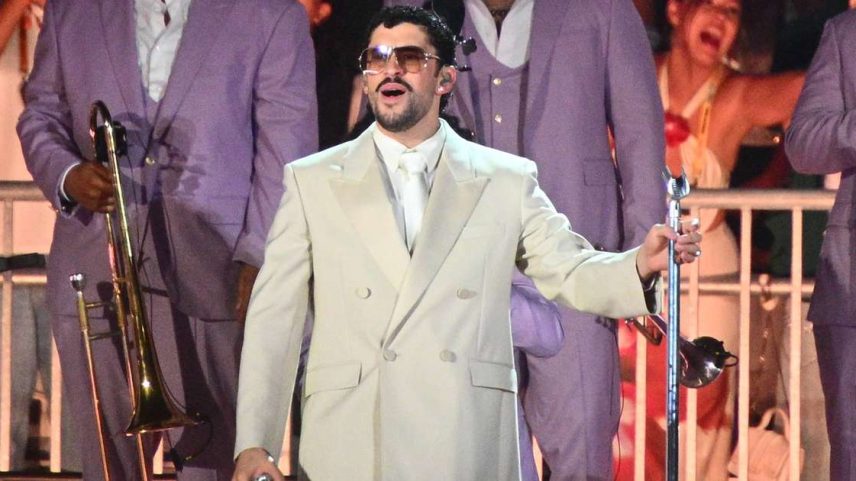 Bad Bunny durante show em São Paulo em 2026