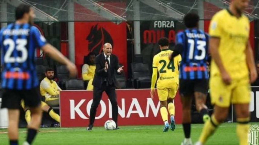 Jogadores do Miln durante treinamento da equipe –
