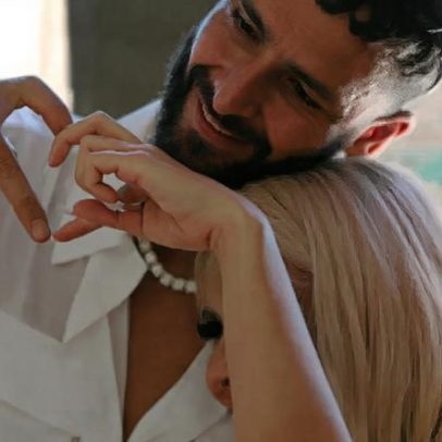 Léo Pereira e Karoline Lima aparecem juntos em gravação no Rio