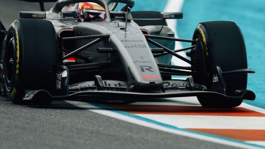 Carro da Audi, guiado por Gabriel Bortoleto, no GP de Miami