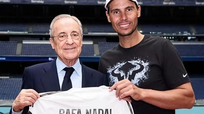 Florentino Pérez e Rafael Nadal são figuras importantes no Real Madrid