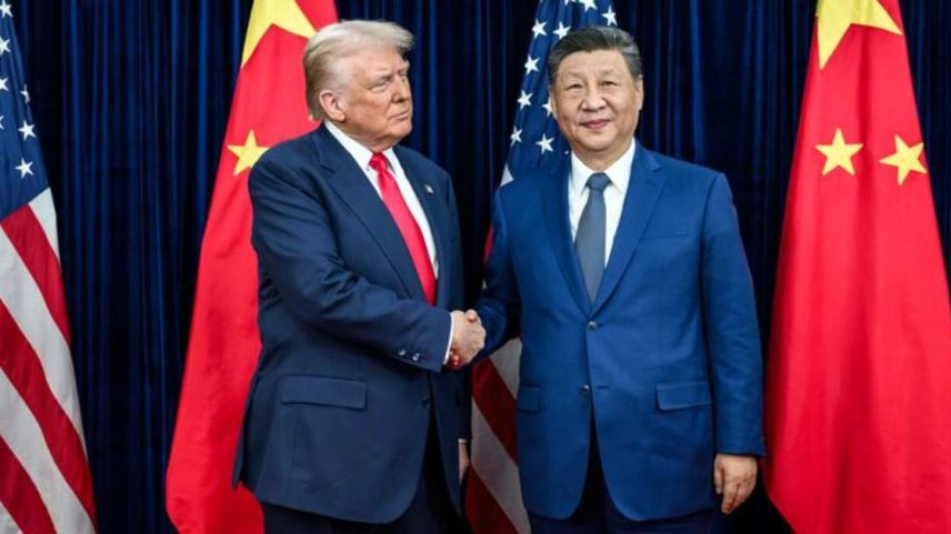 Donald Trump e Xi Jinping durante o último encontro entre os dois, em outubro do ano passado