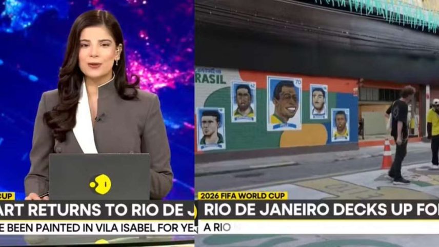 Rua em Vila Isabel pintada para a Copa vira reportagem em jornal indiano