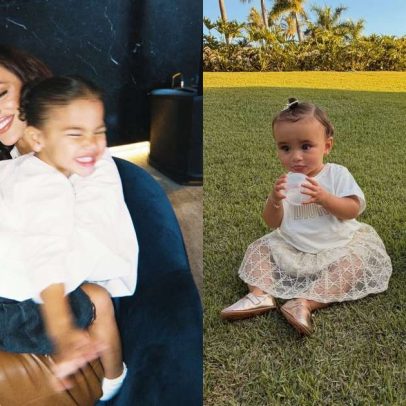 Filhas de Bruna Biancardi e Neymar usam looks idênticos de grife de luxo