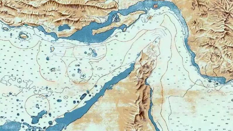 Mapa do Estreito de Ormuz, no Oriente Médio, sob controle do Irã em 4 de maio de 2026