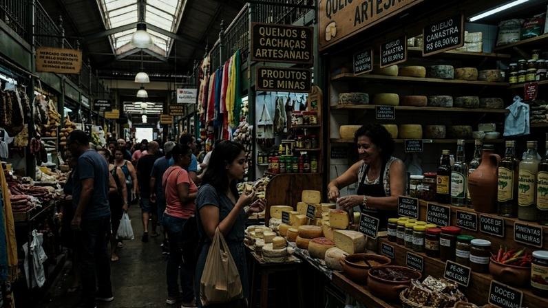 Mercado municipal histórico com centenas de boxes comerciais e tradição em culinária mineira – Créditos: depositphotos.com / Brasilnut