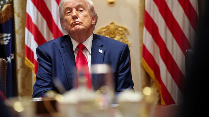 Donald Trump during a Cabinet meeting.