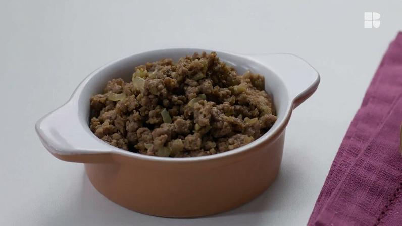 Lasanha de carne moída com molho branco da Talitha Morete — Foto: Globo