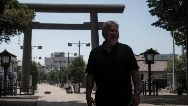 Zico no Japão durante gravação de documentário